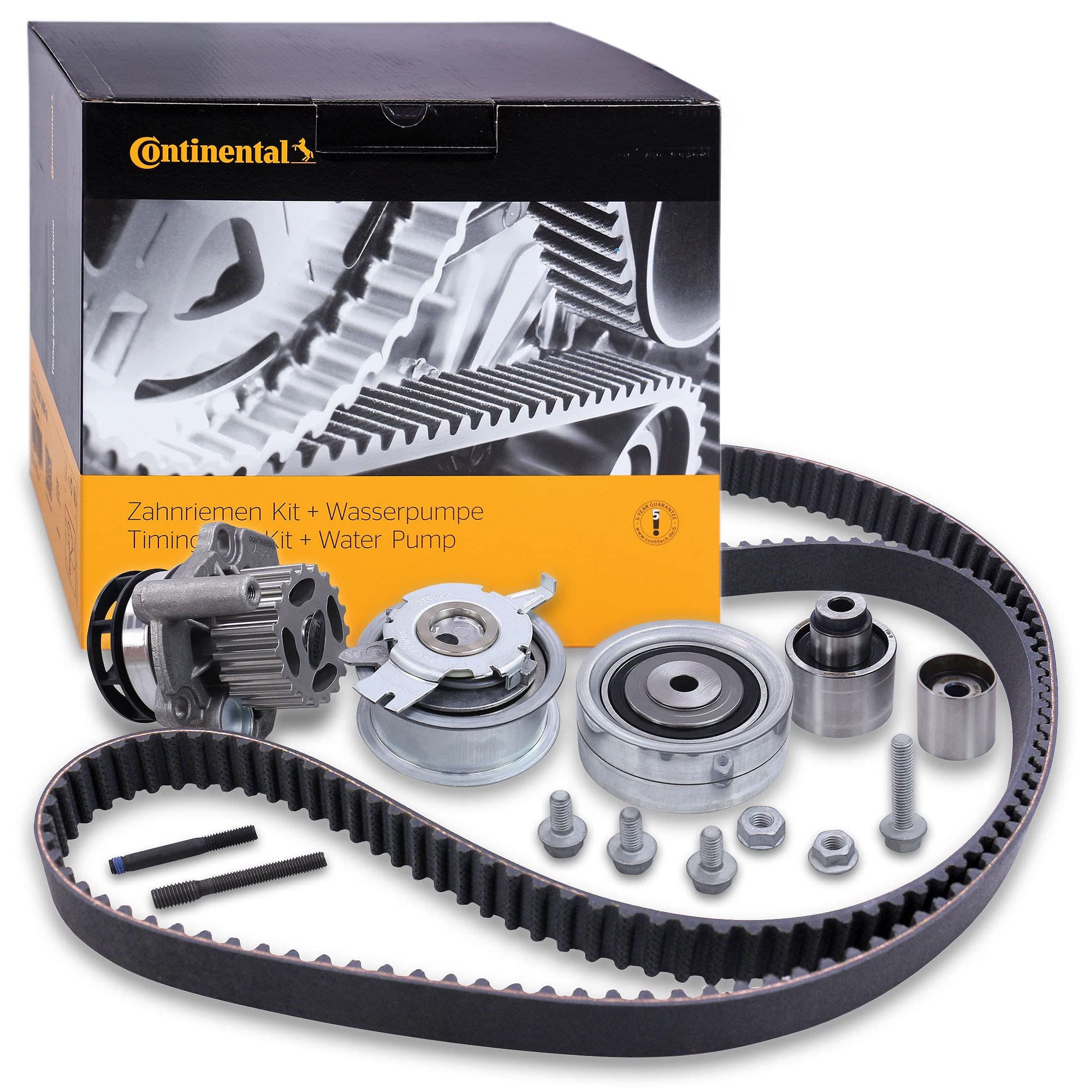 1 x Original Contitech Water Pump Timing Belt Kit Set with Tensioner Pulley and Guide Pulley CT1139WP6