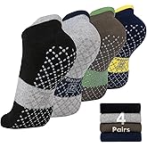 unenow Unisex Non Slip Grip Socks with Cushion for Yoga Pilates Barre Home & Hospital