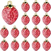 LEGENTLISUR Cherry Strawberry Charms for Jewelry Making Large Fruit Acrylic Charms Pendants with Rhinestones for Bracelets Necklaces Earrings DIY Supplies