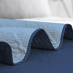 Easy-Going Twin Size Reversible Quilt Set with 1