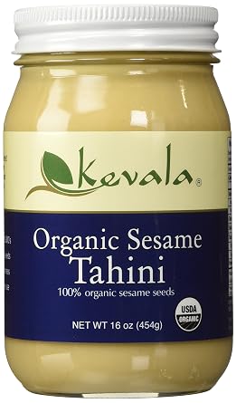 Amazon Com Kevala Organic Tahini 16oz Stone Ground Gluten Free Dairy Free Non Gmo And Kosher Perfect For Hummus Dressings Or Sauces Sesame Seeds Spices And Herbs Grocery Gourmet Food