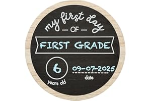 Kate & Milo My First Day of School Sign, My Last Day of School Chalkboard Sign, Reusable Photo Prop Message Board for First and Last Day of School Pictures, Included Chalk