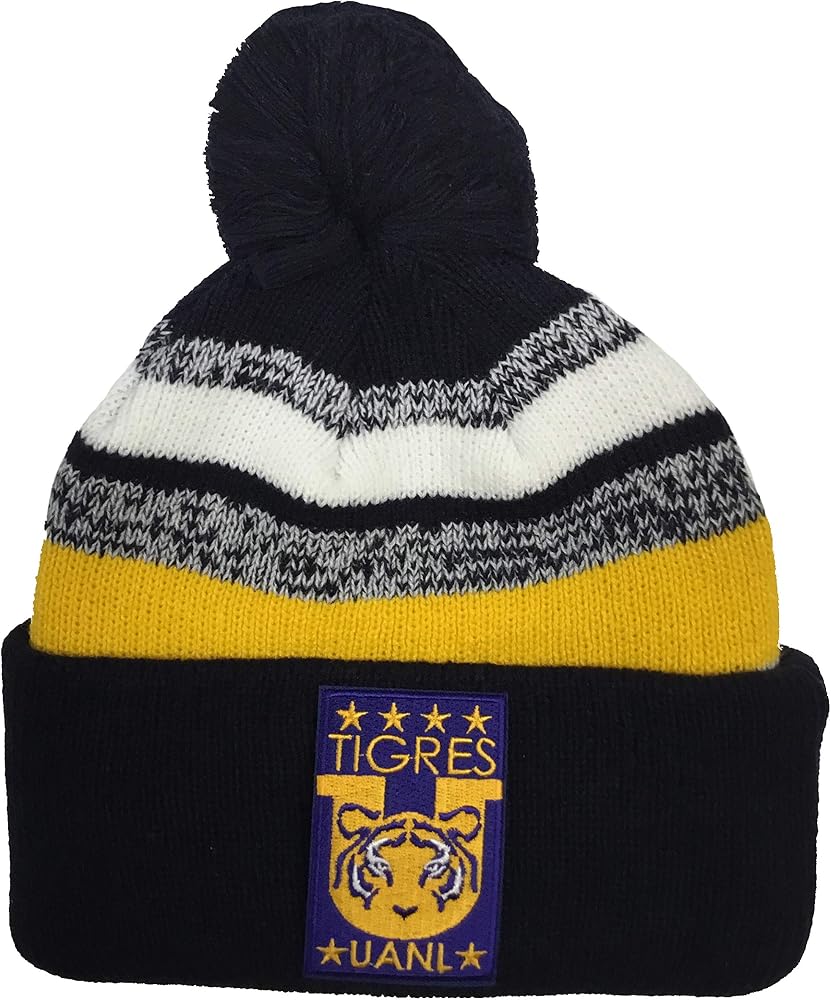 Tigres UANL Soccer Club Beanie POM POM Navy Gold White in Qatar -  UO07LKQQ228 | binge.qa