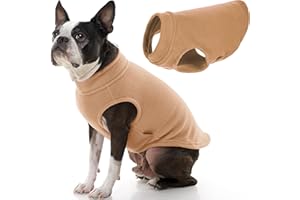 Gooby - Stretch Fleece Vest, Pullover Fleece Vest Jacket Sweater for Dogs, Sand, X-Large