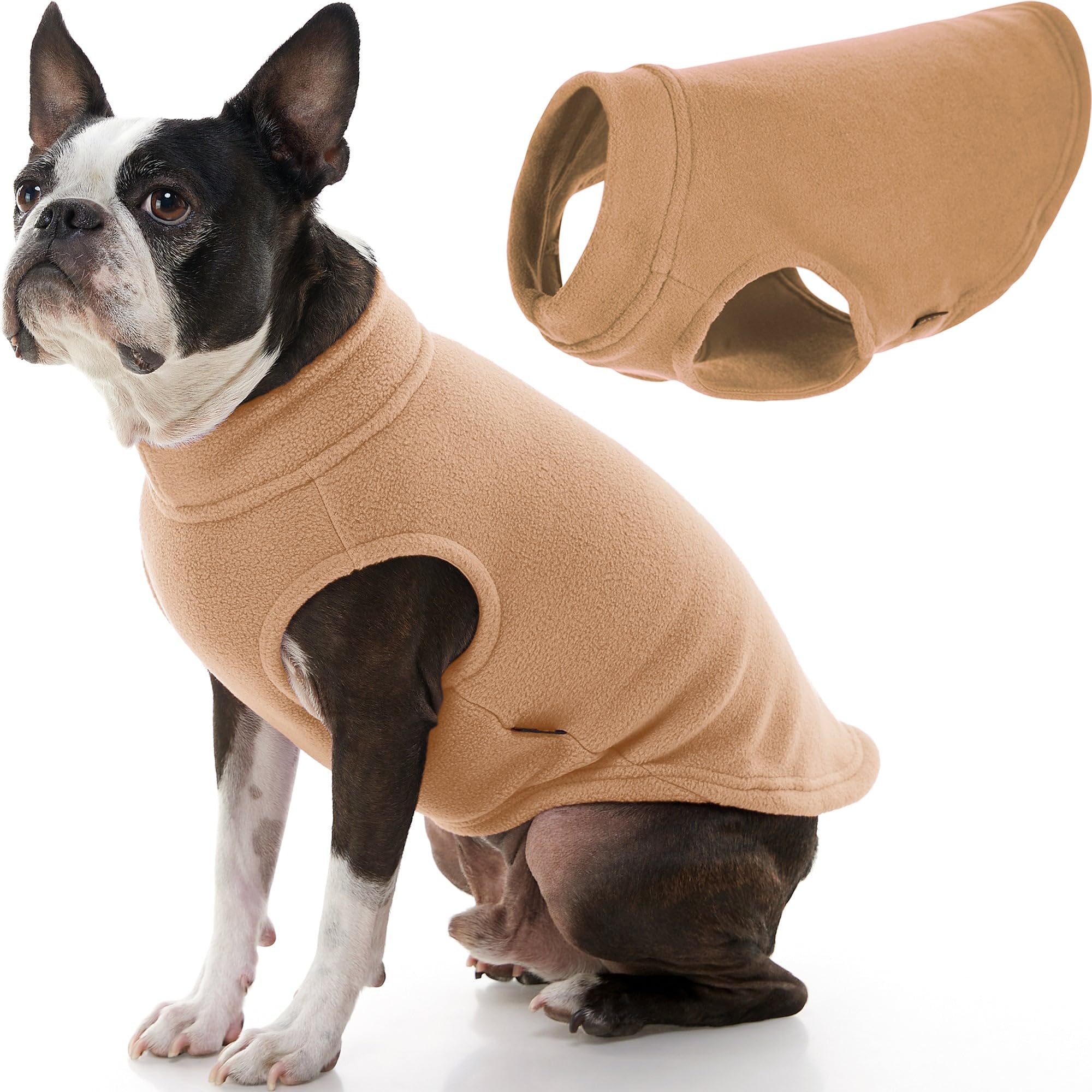 Gooby Stretch Fleece Pull Over Cold Weather Dog Vest, 2X-Large, Sand โ image 1