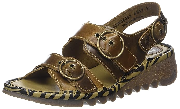 Fly London Damen Tear806fly Slingback Sandalen Schwarz