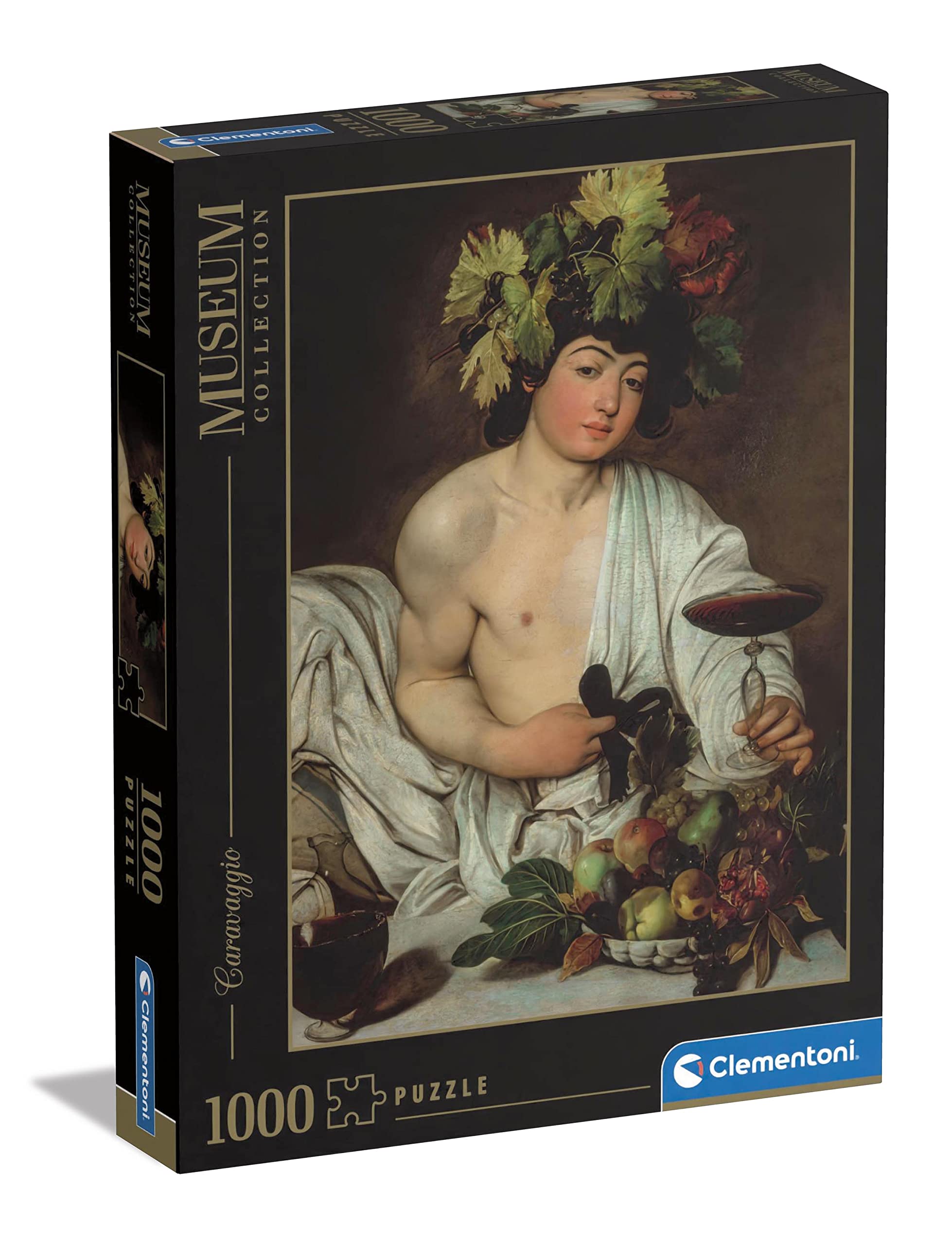 Clementoni - 39765 - Museum Collection Caravaggio, "Bacchus" - Jigsaw Puzzle 1000 Pieces, Jigsaw Puzzle For Adults - Made In Italy