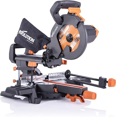 Evolution R210SMS+ Sliding Miter Saw Multi-Material Cut 230mm 1500W