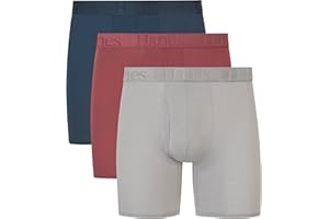 Hanes Ultimate Men's Originals Boxer Briefs & Trunks, Supersoft Bamboo from Viscose Underwear, 3-Pack