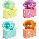 Cocofloss Woven Dental Floss, Travel Sampler, Dentist-Designed Oral Care with Coconut Oil, Waxed, Vegan, Kid-Friendly, 4-Pack
