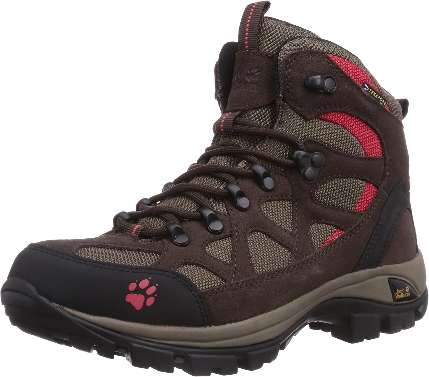 Jack Wolfskin Women's Terrain Texapore High Rise Hiking Boots, Braun