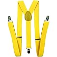 LOLELAI Suspenders for Women and Men | Elastic, Adjustable, Y-Back | Pant Clips, Tuxedo Braces