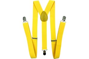 LOLELAI Suspenders for Women and Men | Elastic, Adjustable, Y-Back | Pant Clips, Tuxedo Braces