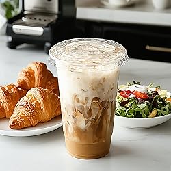 TashiBox plastic cups with lids [24 oz