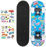 abeec Kids Skateboard 17 Inch - Decorate Your Own - Includes Stickers view 1