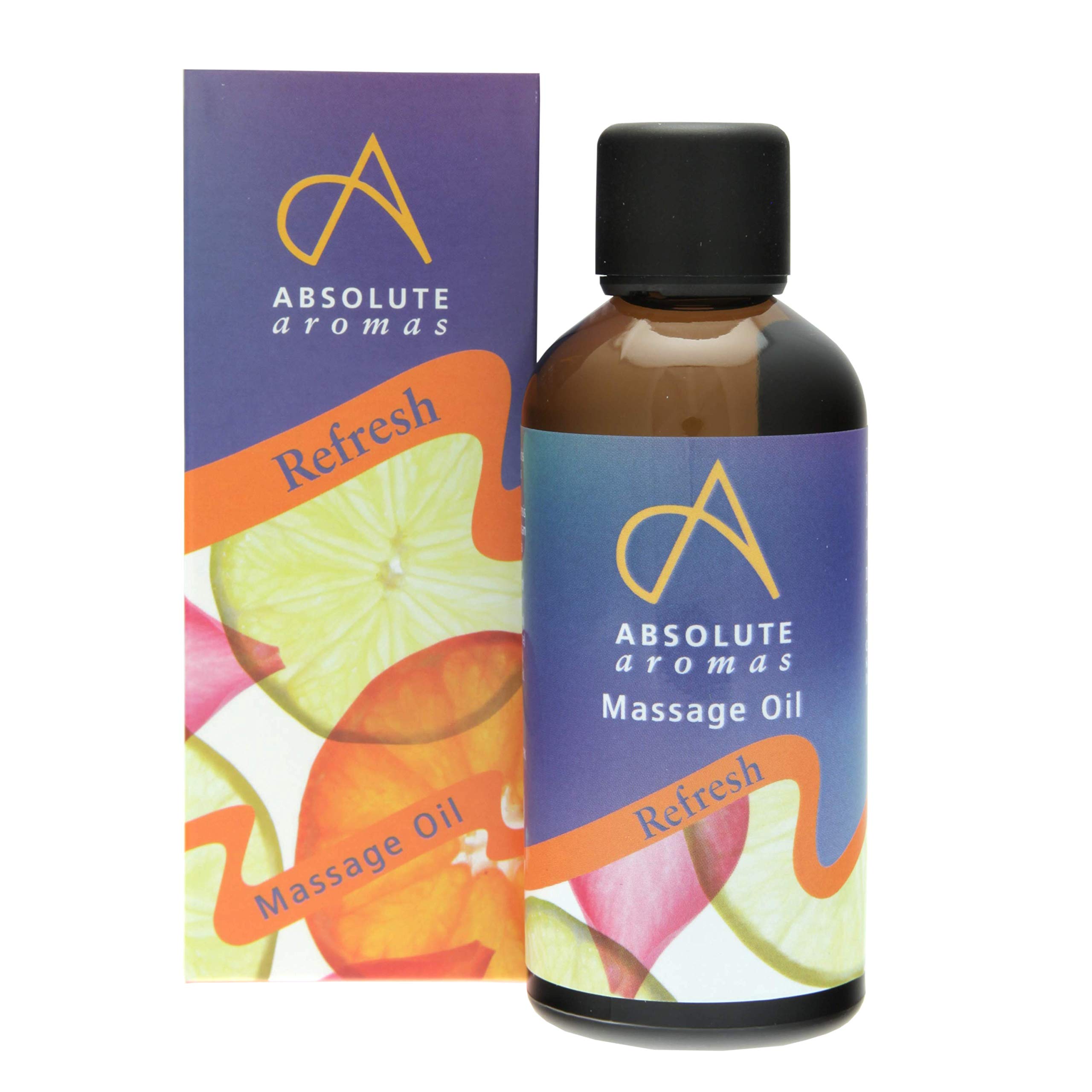 Absolute Aromas Refresh Bath & Massage Oil 100ml in a Jojoba, Sweet Almond & Evening Primrose Base