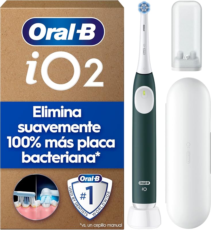 iO 2 Cepillo de Dientes Eléctrico, 1 Cabezal, Verde Bosque