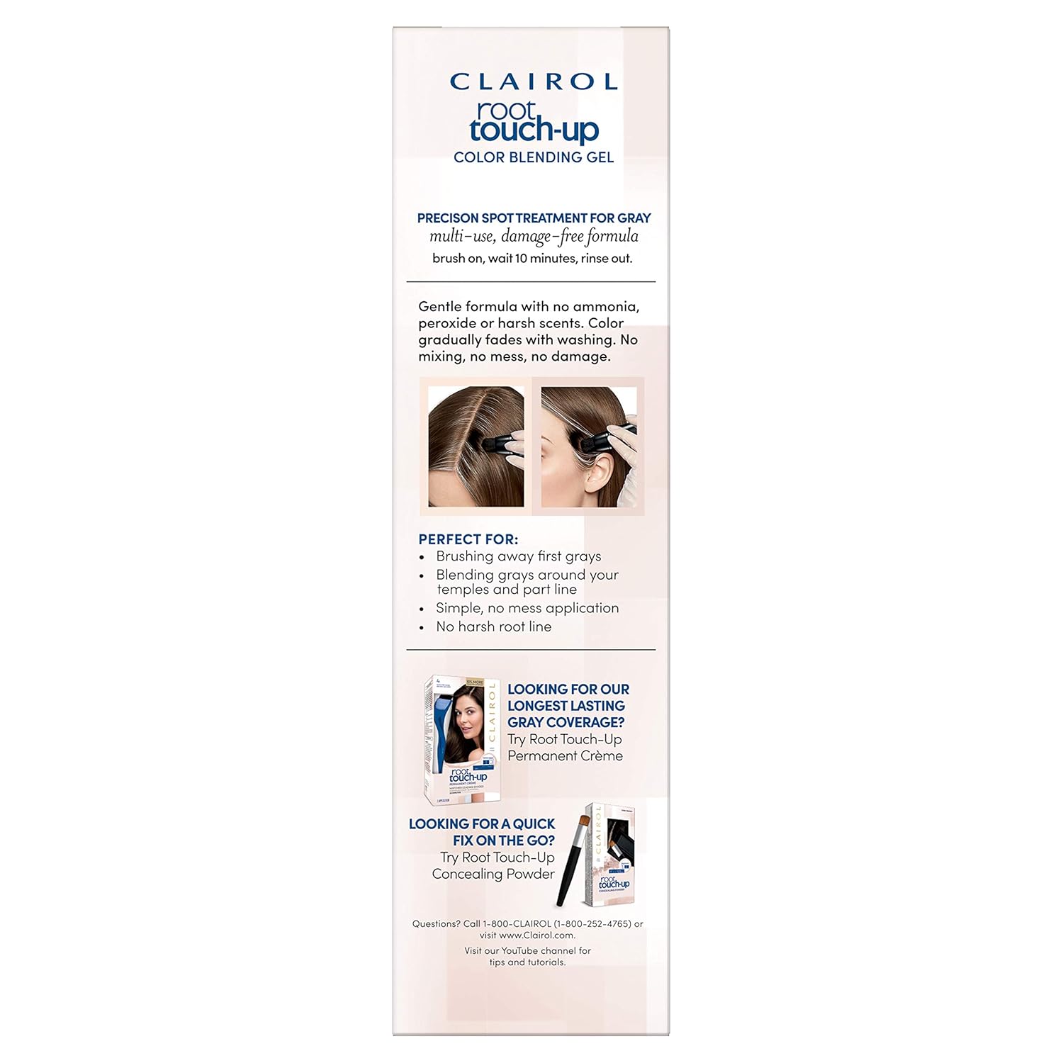 Clairol Clairol Root Touch-Up Color Blending Gel, 5 Medium Brown, 1.5 Fl Oz, Pack of 2 : Beauty