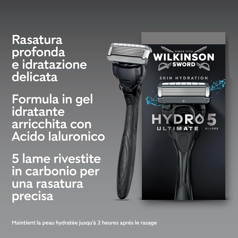 Hydro 5 Ultimate, rasoio uomo, 5 lame di ricarica