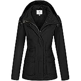WenVen Women's Anorak Military Jacket Lightweight Casual Cotton Coat with Hood