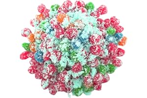 Cuza Candies Super Sour Blue Raspberry Gushers – Super Sour Candy – Viral TikTok Candy – Best Blue Razz Gushers in Resealable Container (8 Ounce)