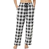 HiddenValor Women's Pajama Pants, Cotton Sleepwear Plaid Pajamas