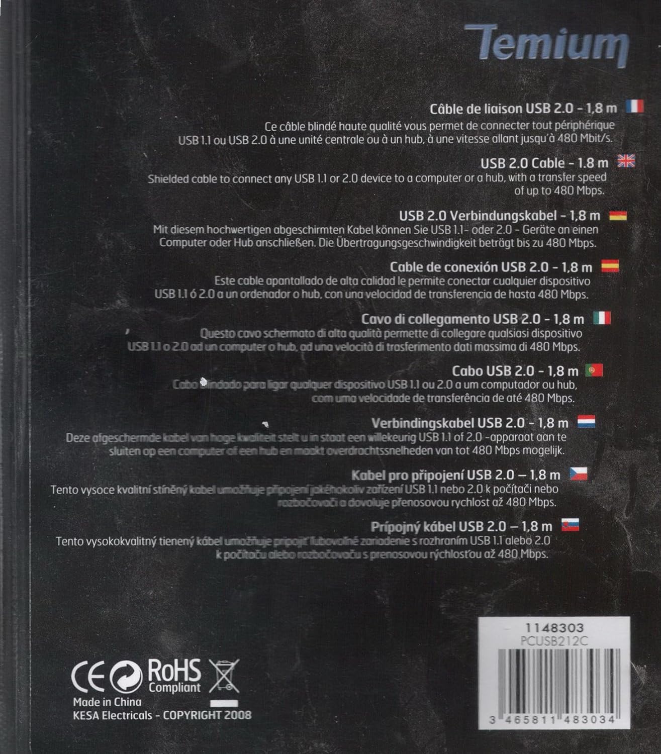 Temium Pcusb212 C Usb 2 0 Weiss Amazon De Computer Zubehor