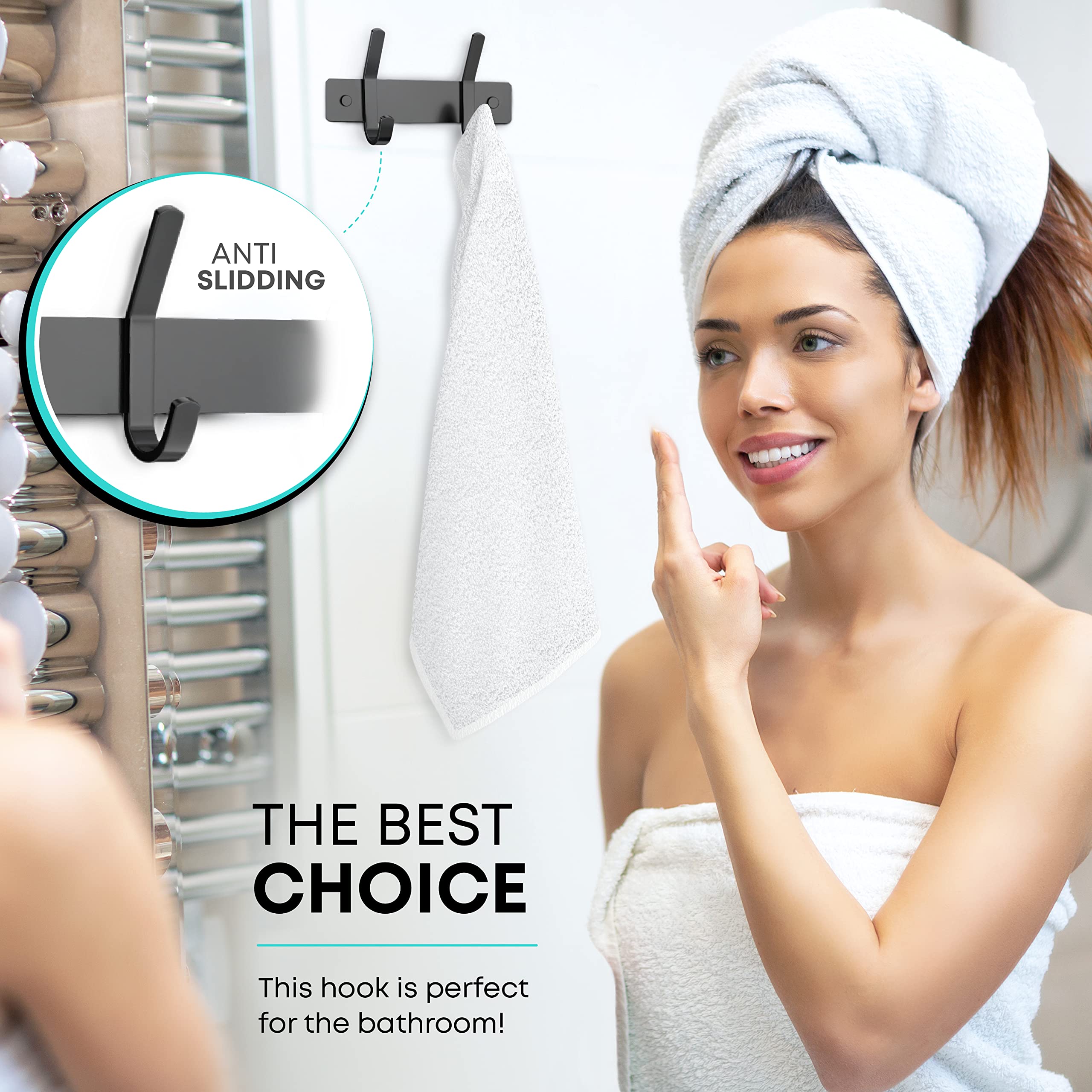 Matte Black Small Coat Rack Wall Mount – 6 Inch