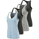 Air Curvey Workout Tank Tops for Women Yoga Racerback Tanks Athletic Quick Dry Activewear 4 Pack