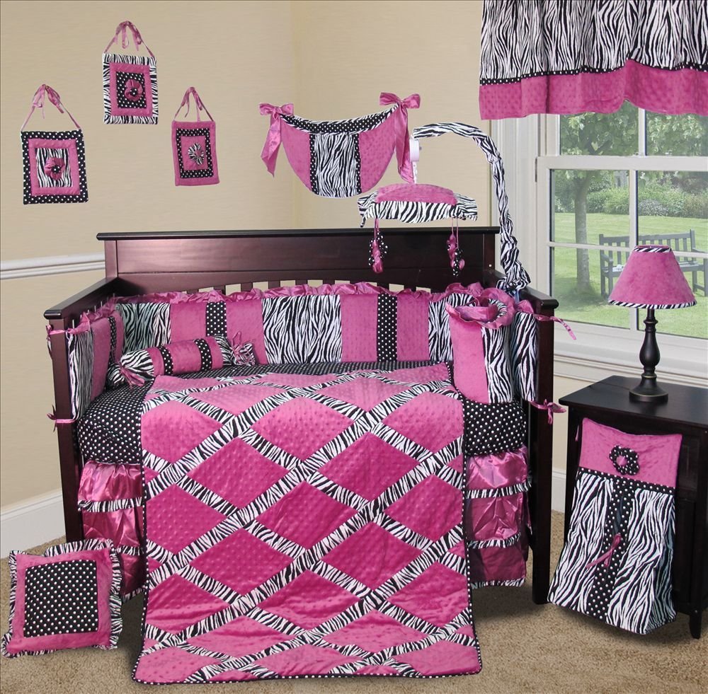girls zebra bedding