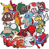 18pcs Cute Embroidery Patches Cloth Stickers,Spider Iron on DIY Repair Appliques Car Dinosaur Badges for Clothing, Jeans, Jackets, Pants, Dresses, Shoes, Hats, Backpacks