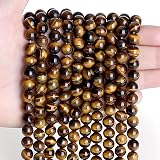 XIANNVXI 8mm Tiger Eye Beads 47 Pcs Natural Crystal Round Jewelry Craft