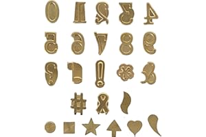 Walnut Hollow HotStamps Numbers & Symbols Set for Branding and Personalization of Wood, Leather, and Other Surfaces