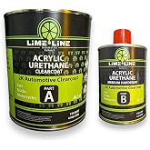 LiME LiNE 2K Clear Coat - 1.25 Quart Automotive Paint Kit with Hardener - 4:1 Mix Ratio, High Gloss Top Coat for Cars, Trucks, and Motorcycles