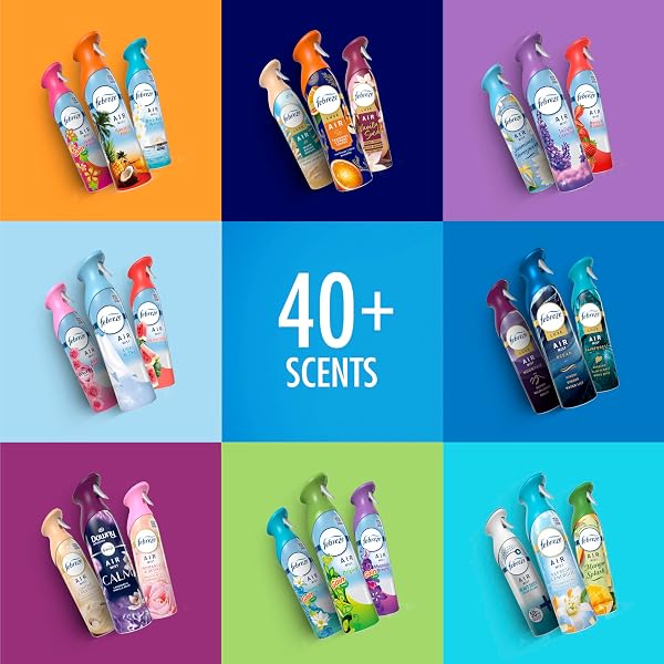 FEBREZE AIR MIST, AIR FRESHENER SPRAY, ODOR FIGHTING ROOM SPRAY, DEODORIZER FOR HOME BATHROOM KITCHEN OFFICE APARTMENT DORM ROOM CLASSROOM, GAIN ORIGINAL SCENT, 8.1OZ (PACK OF 6)