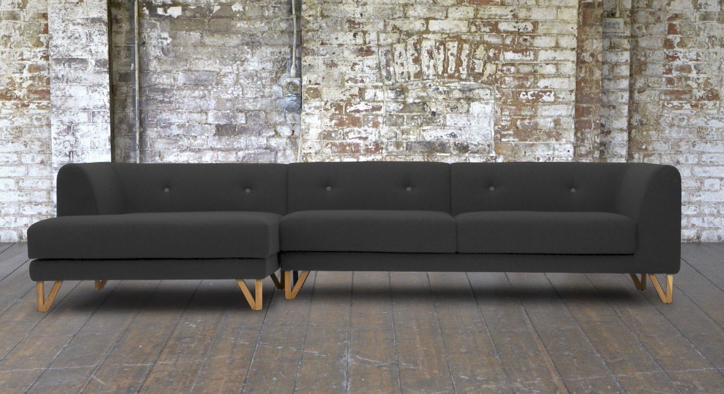 Sofas & Stuff Canonbury Knebworth Anthracite Corner Sofa Right Amazon