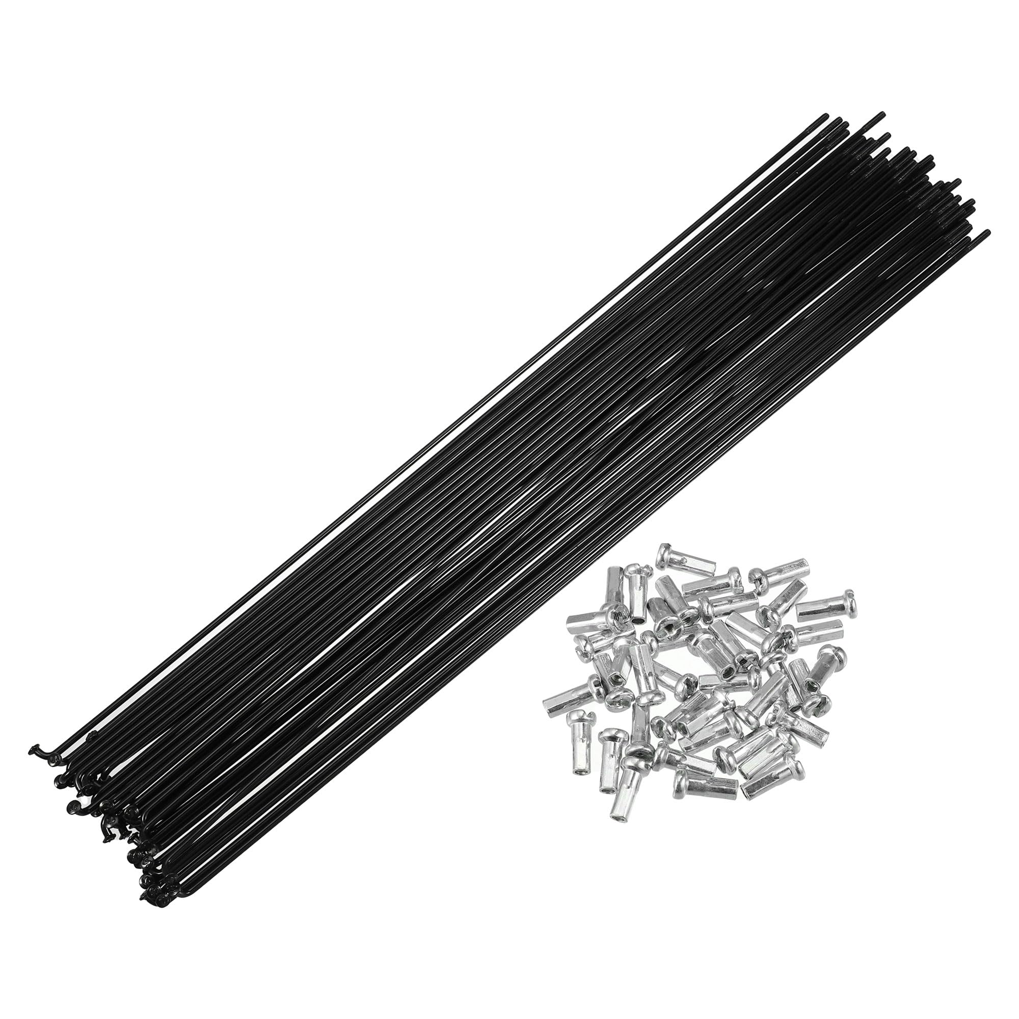X AUTOHAUX 40 Pcs Bicycle Steel Spokes 14G Bike Spoke 292mm Length with Nipples