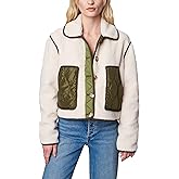 [BLANKNYC] womens Cropped Sherpa & Nylon Jacket