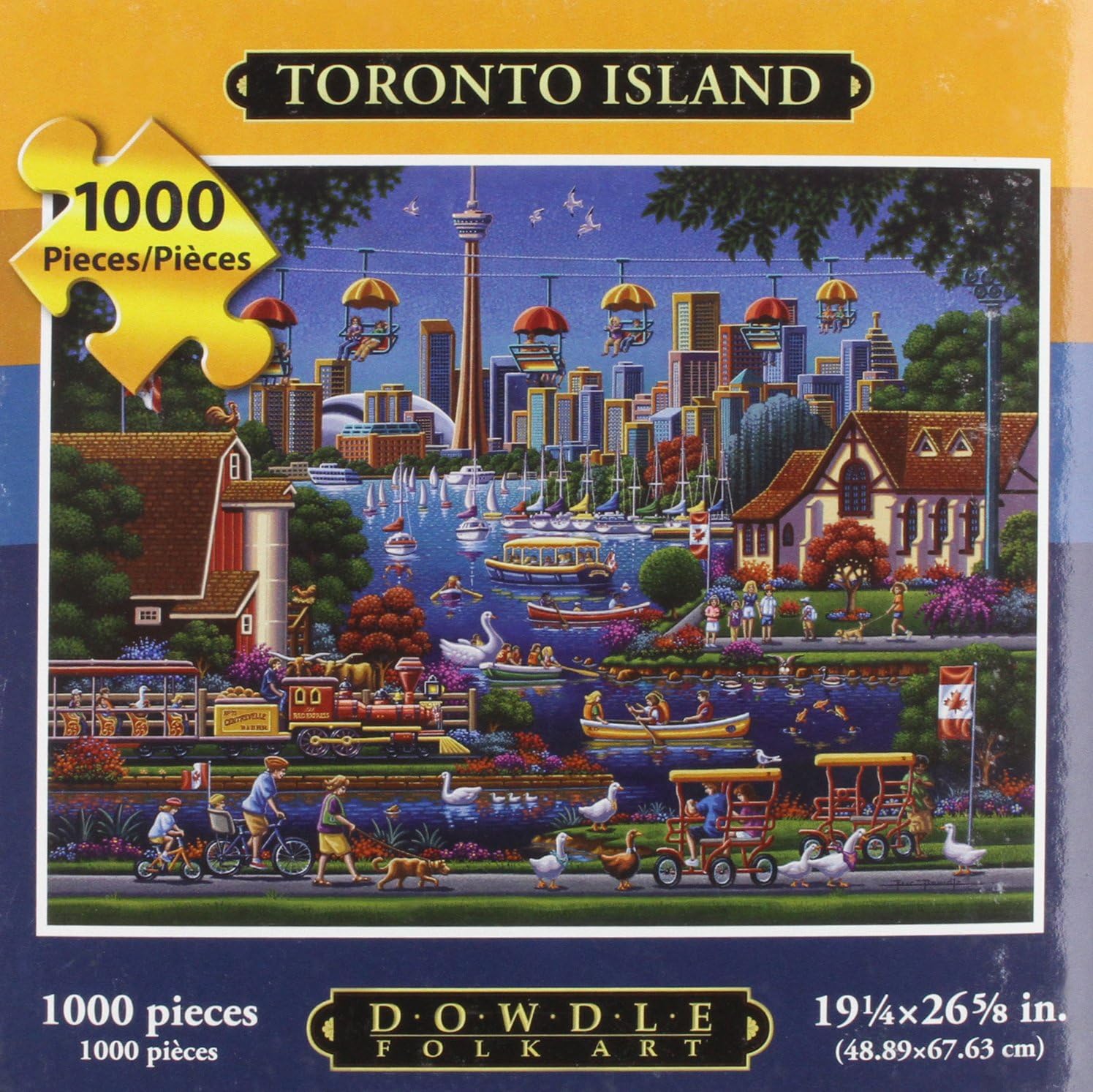 Dowdle Folk Art Toronto Island Jigsaw Puzzle, Jigsaw Puzzles Amazon
