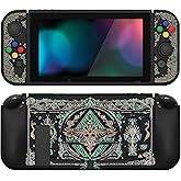 PlayVital ZealProtect Soft Protective Case for Nintendo Switch, Flexible Cover Protector for Switch with Screen Protector & Thumb Grip Caps & ABXY Direction Button Caps - Totem of Kingdom