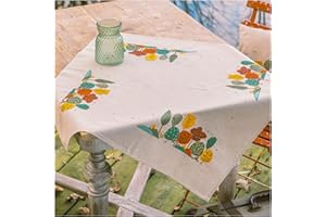 VERVACO Embroidery Kit Tablecloth Embroidery Set Adult Pre-Printed Autumn Forest Embroidery Blankets Pre-Drawn Blanket Embroi
