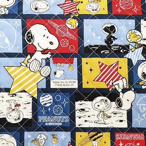 Amazon Kiyohara スヌーピー Snスペース 生地 キルト 綿100 約105cm幅 50cmカット Col Bq50 ブルー 布 生地 通販