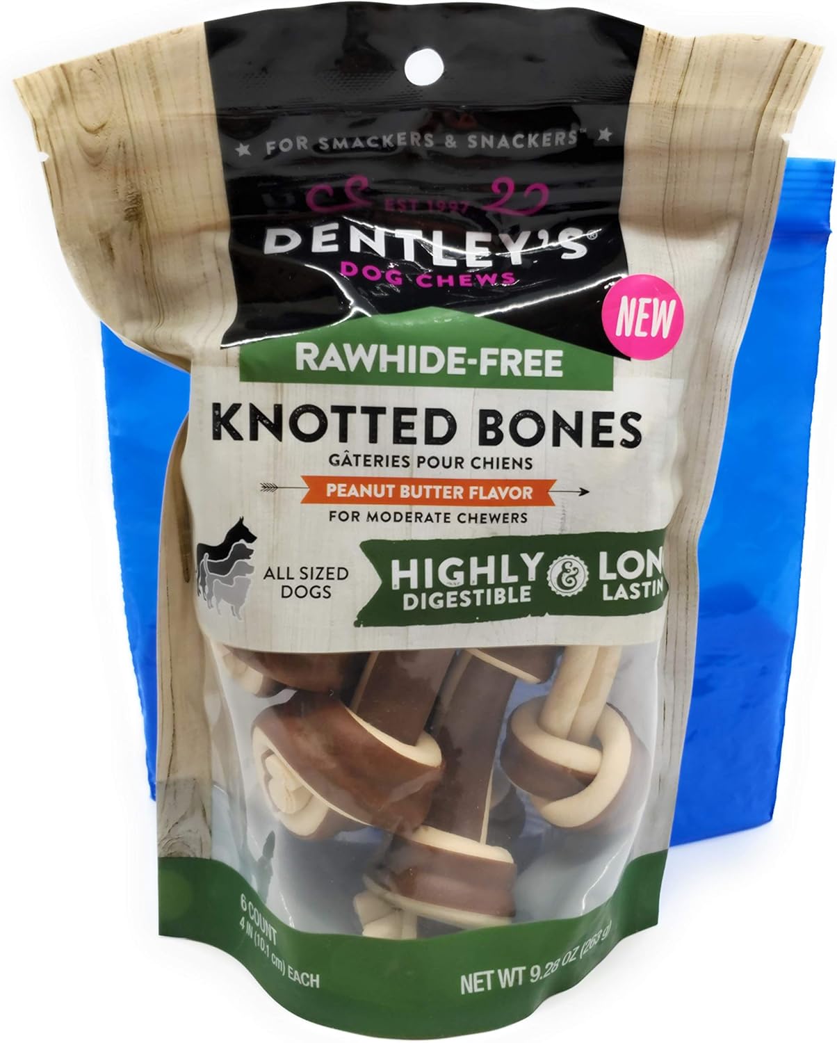 dentley's rawhide free knotted bones