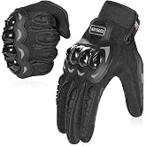 KEYSDEX Motorcycle Gloves Full Finger Touchscreen Men Women Large Black | Touchscreen,for Motorcycle,Cycling,Skating,BMX,ATV,Motocross &amp; Off-Road Racing, Tactical Gear