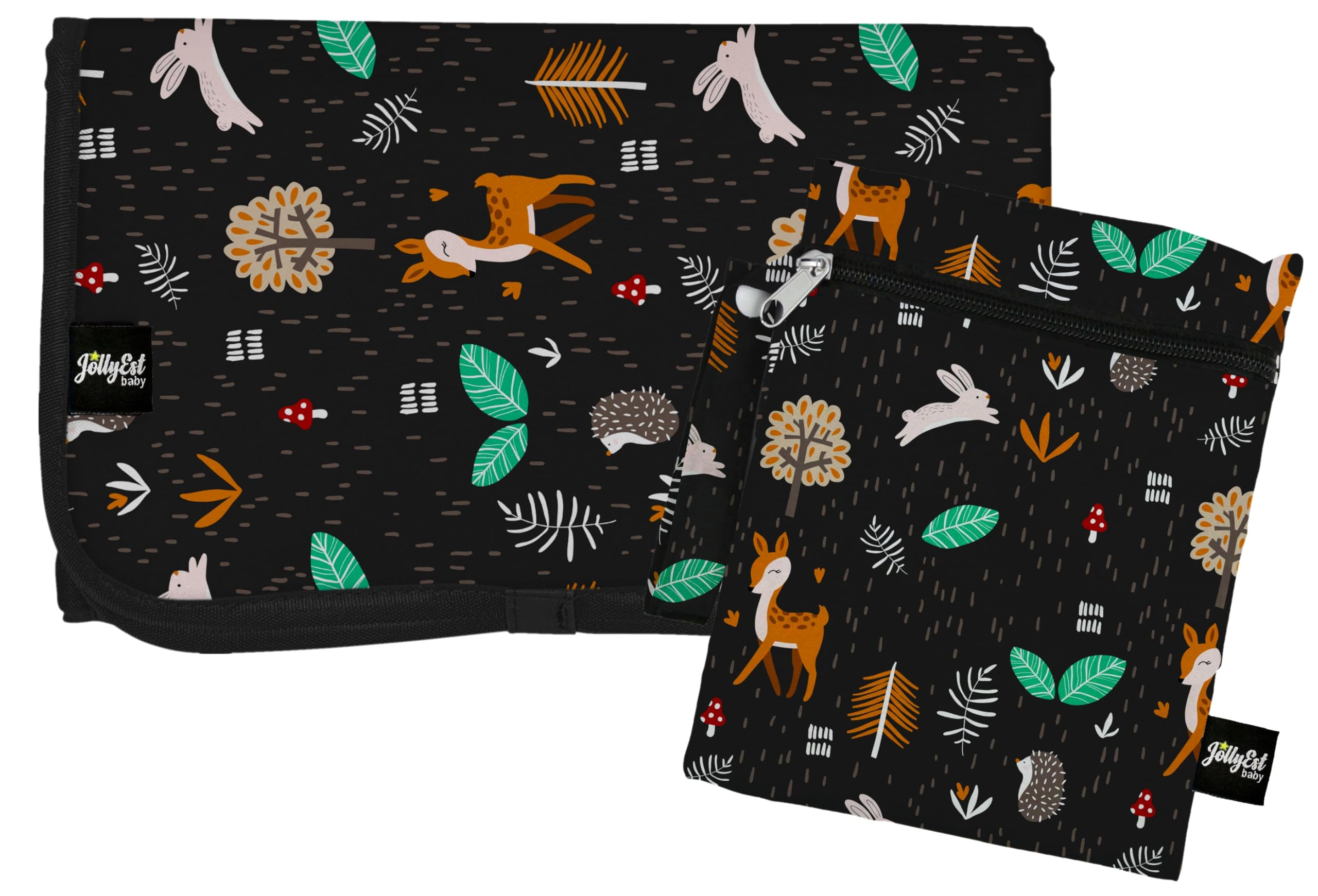 JollyEst® Baby Changing Mat Portable | Extra Large 70cm x 55cm | Travel Changing Mat | New Born Baby Essentials | Toddler Travel Essentials | Changing Table Topper