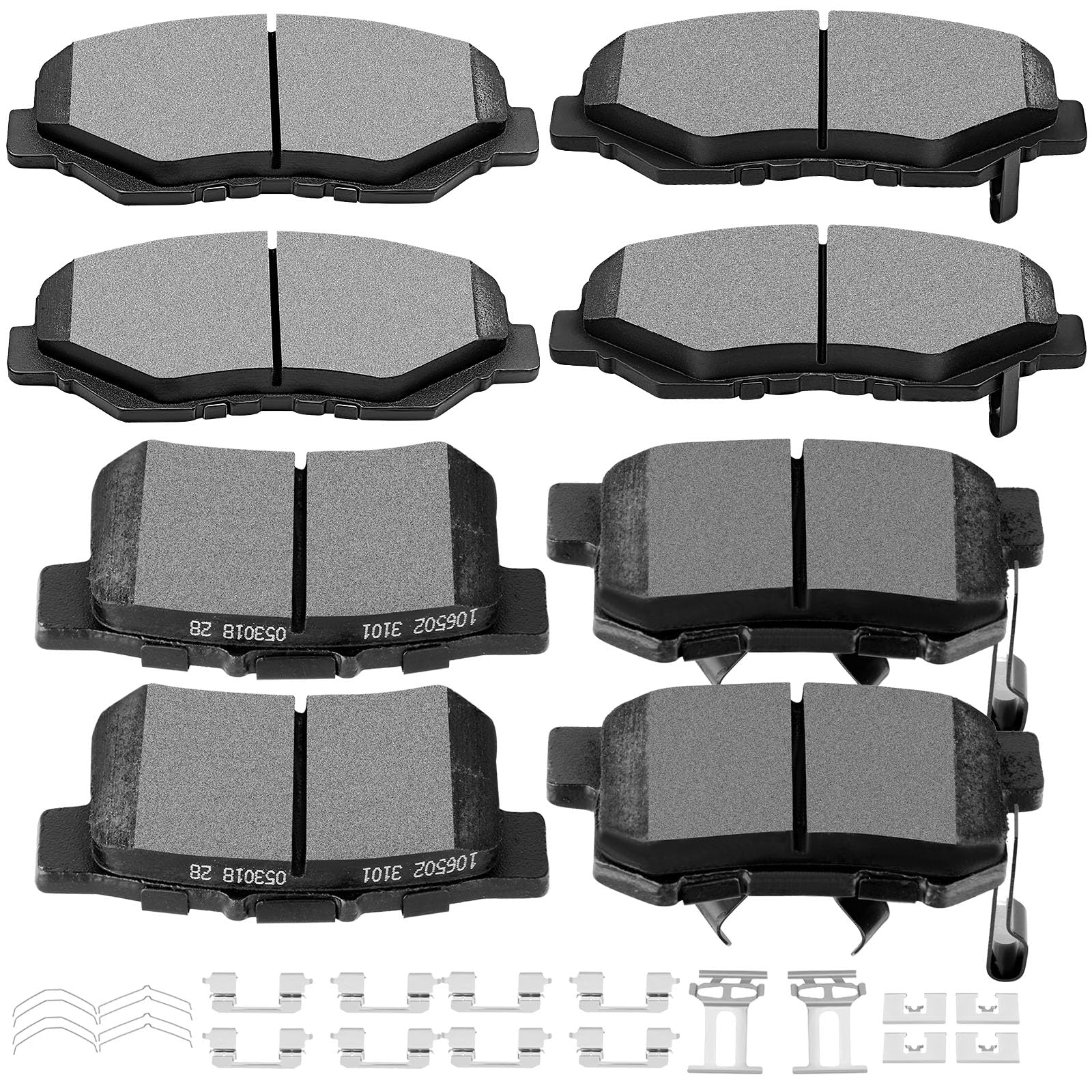 Photo 1 of SCITOO Front Ceramic Rear Semi-Metal Disc Brake Pad Set Fit for 2005-2006 For Honda For CR-V [All Models], 2012-2016 For Honda For CR-V [FWD Models]