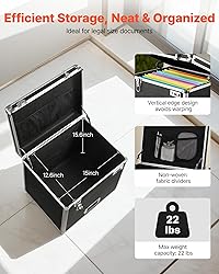 VEVOR Portable File Storage Box, 15.6 x 12.6 x 15