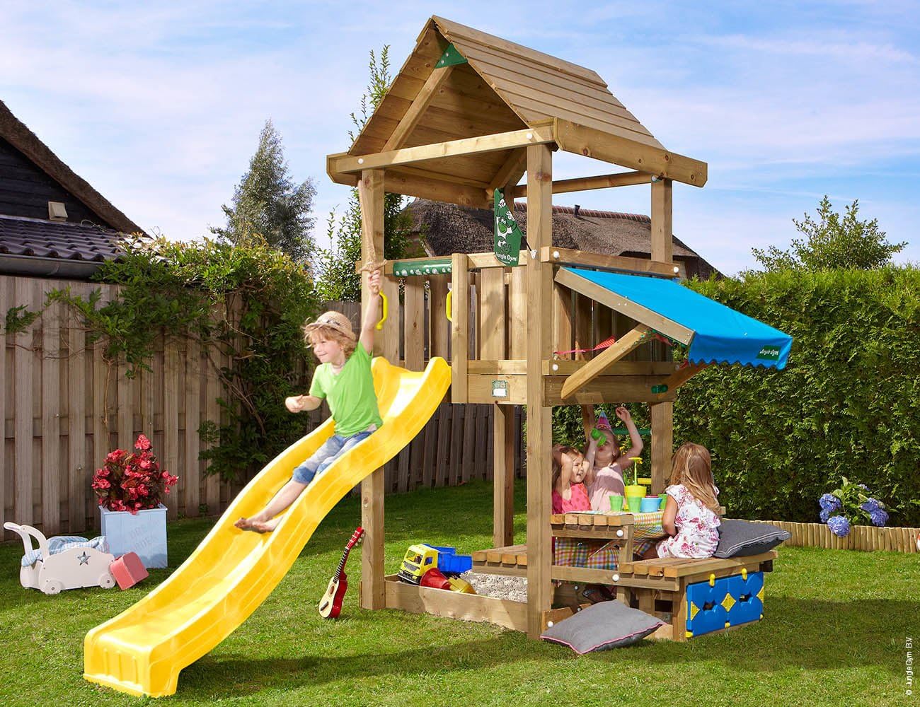 Jungle Gym House Mini Picnic 120 Amarillo Parques Infantiles de Madera