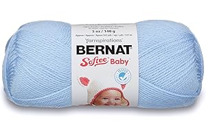 SPINRITE Bernat Softee Baby Yarn, 5 oz, Pale Blue, 1 Ball
