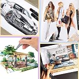 Vallteng 80 Colors Graphic Marker Twin Marker Pen Art Set with Case view 5